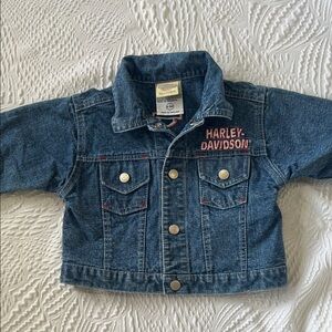 Harley Davidson BORN TO RIDE infant Ebroidered Jean Jacket